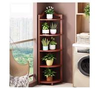 JYARZ Estanteria Esquina Estudio Soporte Esquinero para Plantas De 5 Niveles, Flores Bambú, Estante para, Estantería Esquinera para Sala Estar Dormitorio Oficina(C)