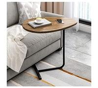 JYARZ Mesa De Centro Mesita Auxiliar Mesa Auxiliar, De Centro Moderna, Pequeña para Aperitivos, Sofá para Sala Estar, En Forma C, Pata Metal Dormitorio Moderno(B)