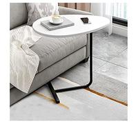 JYARZ Mesa De Centro Mesita Auxiliar Mesa Auxiliar, De Centro Moderna, Pequeña para Aperitivos, Sofá para Sala Estar, En Forma C, Pata Metal Dormitorio Moderno(C)