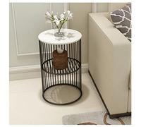 JYARZ Mesa De Centro Mesita Auxiliar Mesa De Centro Mármol Pequeña Nórdica, Auxiliar Esquina, Té Redonda para Sala Estar, Mesita Noche Moderna Simple Dormitorio Moderno(B)