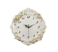 JYARZ Reloj de Pared Decorativo， Reloj De Pared 12 Pulgadas, Artístico Resina con Relieve Tridimensional Silencioso para Sala Estar, Dormitorio Y Oficina la Cocina el Salón(32x31cm)