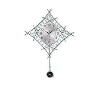 JYARZ Reloj de Pared Decorativo， Reloj De Pared Artístico con Columpio Cristal Metálico para Sala Estar, Dormitorio, Oficina, Fácil Leer Movimiento Silencioso la Cocina el Salón(C)