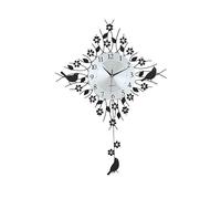 JYARZ Reloj de Pared Decorativo， Reloj De Pared Artístico con Columpio Cristal Metálico para Sala Estar, Dormitorio, Oficina, Fácil Leer Movimiento Silencioso la Cocina el Salón(D)