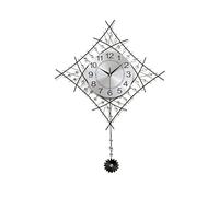 JYARZ Reloj de Pared Decorativo， Reloj De Pared Artístico con Columpio Cristal Metálico para Sala Estar, Dormitorio, Oficina, Fácil Leer Movimiento Silencioso la Cocina el Salón(B)