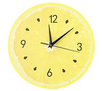 JYARZ Reloj de Pared Decorativo， Reloj De Pared Fruta Limón 12 Pulgadas, Relojes Cocina Modernos Lima, Decoración del Hogar, Sala Estar, Arte Tropical la Cocina el Salón