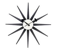 JYARZ Reloj de Pared Decorativo， Reloj Moderno, Diseño Retro De Mediados Siglo, Pared Silencioso Decorativo Madera para El Hogar, Cocina, Sala Estar la Cocina el Salón(Black)