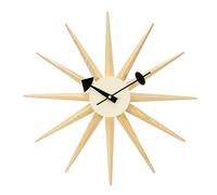 JYARZ Reloj de Pared Decorativo， Reloj Moderno, Diseño Retro De Mediados Siglo, Pared Silencioso Decorativo Madera para El Hogar, Cocina, Sala Estar la Cocina el Salón(Natural)