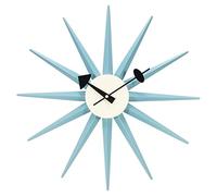 JYARZ Reloj de Pared Decorativo， Reloj Moderno, Diseño Retro De Mediados Siglo, Pared Silencioso Decorativo Madera para El Hogar, Cocina, Sala Estar la Cocina el Salón(Blue)