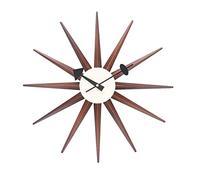JYARZ Reloj de Pared Decorativo， Reloj Moderno, Diseño Retro De Mediados Siglo, Pared Silencioso Decorativo Madera para El Hogar, Cocina, Sala Estar la Cocina el Salón(Bruin)