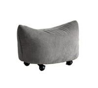 JYARZ Taburete Otomana Pasillo Reposapiés De Pana con Ruedas Giratorias For Sala Estar Puff Salon Oficina(Gray)
