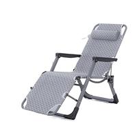 JYARZ Tumbona Sillas Plegables Silla Plegable, Sillón para Siesta, Oficina, Hogar, Ocio, Asiento Portátil, Tumbona para Piscina, Patio Al Aire Libre Jardin Exterior(Grey)