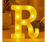 JYB Hopefuture Lámpara LED con letras 3D iluminadas, lámpara de noche decorativa, para bodas, cumpleaños, fiestas, lámpara de Navidad (R)