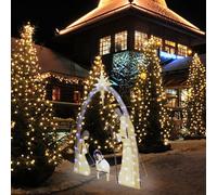 JYBBST Luces Nacimientos De Navidad,Nacimiento Silueta Luces Adorno,Navidad Iluminado con Luz LED para Interior Y Exterior, Ventana, Pared, Escaparate(Gold)