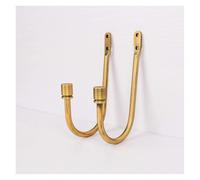 JYBNBBE 1 Soporte metálico para sujetacortinas, Gancho en Forma de U para Pared, aleación de Zinc, fácil instalación con Tornillos, Disponible en Negro, Plata y Dorado