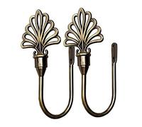 JYBNBBE 2 Abrazaderas metálicas para Cortinas, Soportes Decorativos de Pared para Cortinas, Elegantes Ganchos para Cortinas para Dormitorio y Sala de Estar