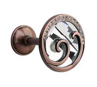 JYBNBBE 2 Sujetadores de Cortina Modernos de Metal y Cristal, Soporte para Cepillo con Borla de Cobre Rojo, aleación de Zinc (Cobre Rojo)