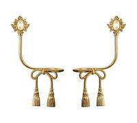 JYBNBBE 2 Sujetadores de Cortina Retro de latón: Elegantes Sujetadores Decorativos de Metal con Tornillos para decoración del hogar y la Oficina.