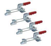 JYBNBBE 4 Piezas GH-40840 Abrazadera de pestillo de Palanca de Dos Funciones Capacidad de 200 kg / 485 LB Pestillo Ajustable de acción de tracción con Perno en U,Medium GH40840