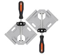 JYBNBBE Abrazadera de Esquina, 2 Abrazaderas de ángulo Recto de 90 Grados con mordaza giratoria Ajustable de aleación de Aluminio, Abrazaderas de un Solo Mango para Herramientas,15.1inch2pack-L