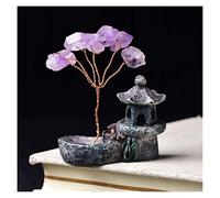 JYBNBBE Árbol de Cristal de Amatista Natural, Adornos minerales de Cuarzo cristalino, árbol de la Vida para decoración del hogar, árbol de la Suerte, pabellón de sanación, Regalo,A