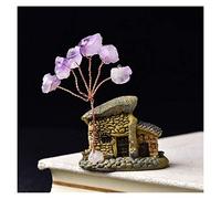 JYBNBBE Árbol de Cristal de Amatista Natural, Adornos minerales de Cuarzo cristalino, árbol de la Vida para decoración del hogar, árbol de la Suerte, pabellón de sanación, Regalo,B