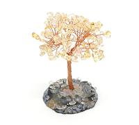 JYBNBBE Árbol de Cristal de Citrino Natural, Alambre de Cobre Enrollado, Árbol de la Vida, decoración para el hogar, sanación del Aura, Cristal, Adornos para Dormitorio y Escritorio, Regalos.