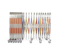 JYBNBBE Barrera de Seguridad retráctil de Acero Inoxidable, móvil, con Ruedas, Ideal para escuelas y Eventos.,1.1x2m/3.6x6.6ft