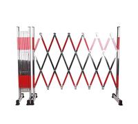 JYBNBBE Barrera metálica Extensible Ajustable - Puerta de tráfico Plegable portátil para Cierres de Carreteras, Obras y barandillas de Seguridad. Roja, 1,2 x 4 m - Solución de se,Red-1.2x6m