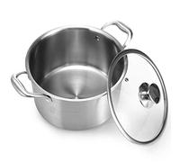 JYBNBBE Cacerola Antiadherente de Acero Inoxidable 304, Olla para Sopa de Doble Fondo, de Tres Capas, para Cocina de Gas, Cocina de inducción, Olla Universal para Sopa espesante, sartén de 28 cm