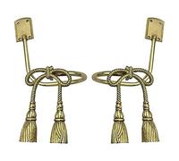 JYBNBBE Juego de 2 Abrazaderas para Cortinas con Lazo de Metal Dorado, Ganchos de latón para Cortinas de Pared, Ideales para Decorar Ventanas con Estilo.