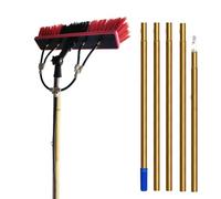 JYBNBBE Kit de limpieza de ventanas con poste de alimentación de agua, juego de cepillos de limpieza de paneles solares para uso doméstico y profesional, equipo de limpieza eficiente de ventanas