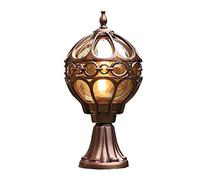 JYBNBBE Lámpara de pared europea para balcón, jardín, patio, exterior, calle, luz creativa de columna, IP54, impermeable, para césped, terraza, exterior, paisaje, poste, farol