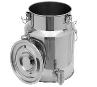 JYBNBBE Lata de leche de acero inoxidable de 14 L con grifo, cubo de transporte para aceite de vino y almacenamiento de líquidos en casa o granja (con grifo de 76 L)