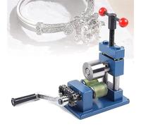 JYBNBBE Máquina de laminación de joyas, herramienta dobladora de manivela para hacer anillos y pulseras, ajuste de grosor, mango de barra en T para trabajar con metales (rueda de nailon)