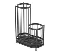JYBNBBE Paragüero Moderno - Soporte de Hierro de Gran Capacidad para Entrada y Pasillo de Hotel - Elegante Soporte para Paraguas de 50 x 27 x 55 cm,Black-50 * 27 * 55Cm