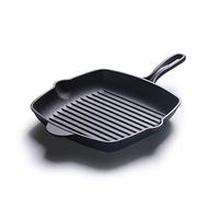 JYBNBBE Parrilla Cuadrada de Hierro Fundido, sartén Cuadrada/freidora sin Grasa para cocinas de Gas, inducción y eléctricas. para freír Carnes, barbacoas, Plancha, sartén Negra.