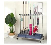 JYBNBBE Soporte para trapeador y Escoba con Ruedas, Soporte de Acero Inoxidable para trapeador, Organizador de Suministros de Limpieza, estación de Limpieza, Herramientas de Alma,Mobile-60x42x110cm