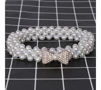 JYBNBBE Sujetacortinas elástico con Hebilla metálica y Perlas - Elegante Cuerda de aleación para Cortinas, 65 cm