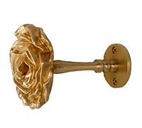 JYBNBBE Sujetador de Cortina con Forma de Flor, Abrazaderas de Pared de latón, Gancho Decorativo de Metal para Cortinas, 10 x 8 cm, Dorado