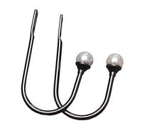 JYBNBBE Sujetadores de Cortina metálicos en Forma de U, de aleación de Zinc, con Gancho de Pared - Ganchos Decorativos para Cortinas, Negros, 16 x 10 cm (Negro 16 x 10 cm)