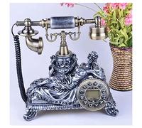 JYBNBBE Teléfono Antiguo Retro Vintage con dial pulsador, Estilo clásico, teléfono Fijo para decoración del hogar.