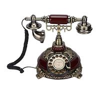 JYBNBBE Teléfono Antiguo Retro Vintage, teléfono Fijo con Cable y dial Giratorio de Escritorio, con pulsador y función de remarcación, decoración clásica para el hogar.
