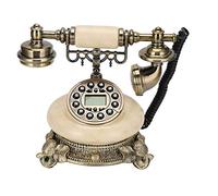 JYBNBBE Teléfono Retro, teléfono Retro de Escritorio Retro con retroiluminación, teléfono de botón pulsador de Estilo Retro Europeo, con Pantalla, para casa, Oficina y Hotel.