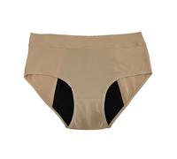 JYC CREATIVE Bragas Menstruales de Algodón, Braga Faja para la Menstruación, Bragas Postparto, Bragas para Perdidas de Orina, Bragas Ecológicas Lavables Reutilizables, (XXL, Beige)