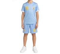 JYC CREATIVE - Equipación Argentina Training | Conjunto Deportivo de Camiseta y Pantalón Corto | Tallas 4 a 14 | Kit Técnico Transpirable para, Fútbol y Deporte Escolar