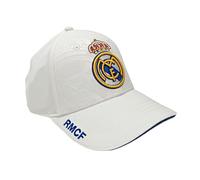 JYC CREATIVE Gorra Oficial de Real Madrid Equipo de Fútbol, Regalo para Aficionados al Fútbol, Gorra con Visera para Hombre y Mujer, (Blanco1)