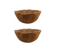JYCAR Revestimientos redondos de coco de 19.6 pulgadas, 2 piezas de fibra de coco natural, cesta colgante para macetas de coco de repuesto para interiores y exteriores, jardín, flores, vegetales
