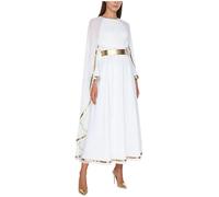Jydiazi Disfraz de diosa griega para mujer, toga, diosa romana, disfraz de carnaval antiguo, ropa romana, Halloween, fiesta temática, color blanco, XXL