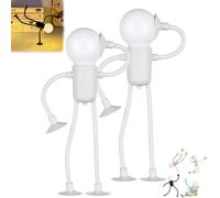 JYEVERC 2pcs Luz Ventosa, Luz Nocturna Divertida para Deportista de Forma Cambiable, Lámpara de Mesa Plegable, con Ventosa Lámpara Creativa Lámpara de Mesa, para Dormitorio Baño