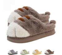 JYEVERC Cozy Cat Paw Slippers, Pantuflas de Patas de Gato para Mujer, Acogedoras Pantuflas de Felpa Esponjosas, Zapatillas de Casa Antideslizantes para Interior y Exterior